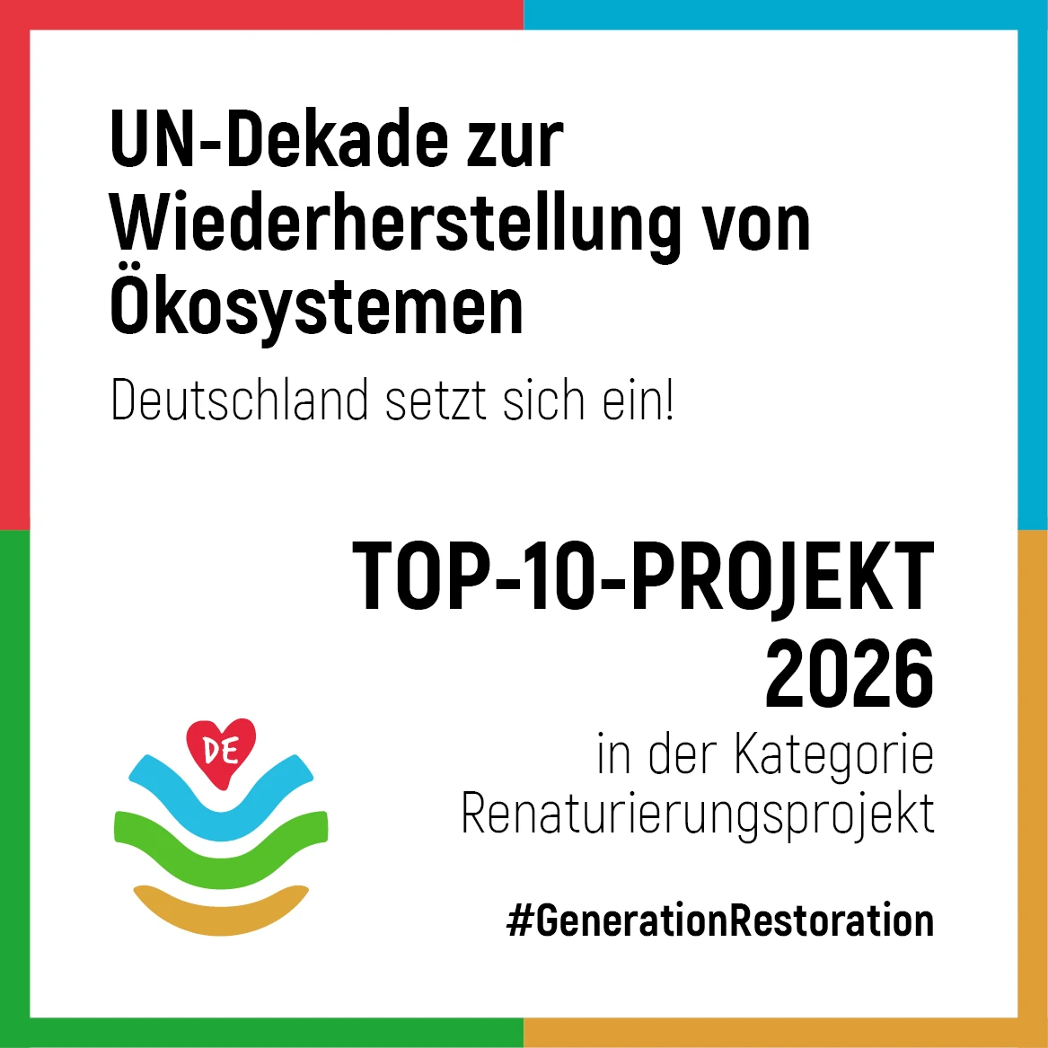 UN-Dekade zur Wiederherstellung von Ökosystemen: Top-10-Projekt 2026 in der Kategorie Renaturierungsprojekt